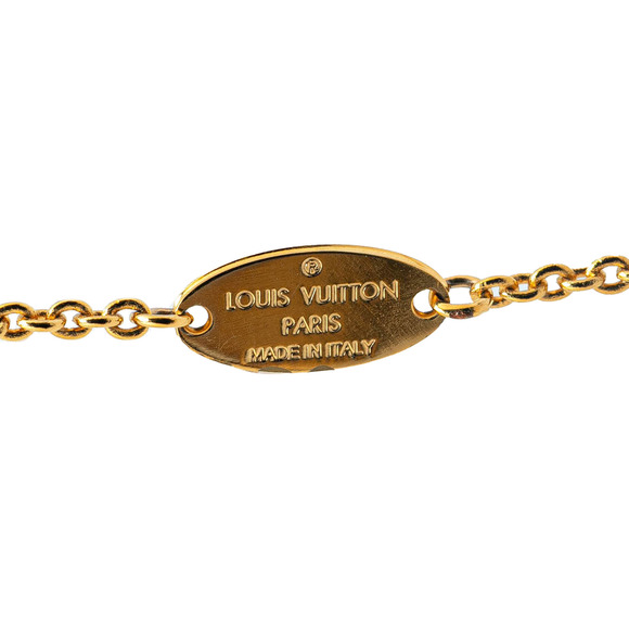 Pre-Loved Louis Vuitton Gold Plated Essential V Necklace - Picture 2 of 5
